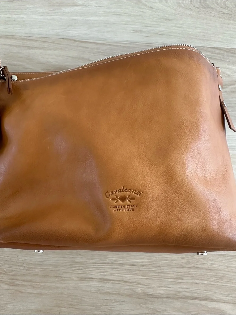 Cavalcanti Cognac Leather Shoulder Bag